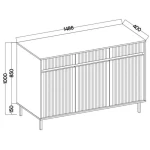 Dnevni regal MILI bež - slika 7