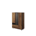 Dnevni regal NAT . Dnevni regal NAT je izdelan iz trpežne laminirane plošče z ABS ojačanimi robovi in trpežne MDF plošče. Pohištvo je oprto na