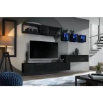 Dnevni regal NUŠA 2 . Dnevni regal NUŠA 2 je moderno oblikovan in elegantnega videza v kombinaciji lesa in kovine. V ceno je vključena tudi modra led