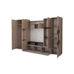 Dnevni regal PINO . Dnevni regal PINO je modernega dizajna. Popestril bo vsako dnevno sobo. Korpus regala je dobavljiva v hrast sivi barvi, fronta je v hrast