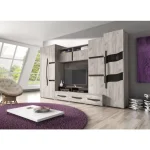 Dnevni regal PINO . Dnevni regal PINO je modernega dizajna. Popestril bo vsako dnevno sobo. Korpus regala je dobavljiva v hrast sivi barvi, fronta je v hrast