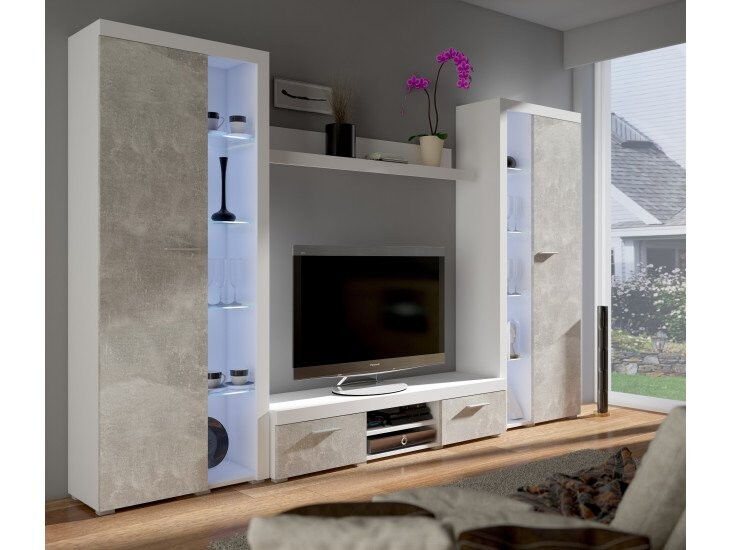 Dnevni regal RUBA 2 XL je moderno oblikovan in elegantnega videza. Dnevni regal je izdelan v EU. Dimenzije dnevnega regala so 300 cm x 190 cm x 40,2 cm Barva: