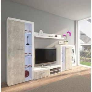 Dnevni regal RUBA . Dnevni regal RUBA je moderno oblikovan in elegantnega videza. Dnevni regal je izdelan v EU. Dimenzije regala so: 270 cm x 190 cm x 42,5 cm
