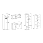 Dnevni regal RUBY 2 . Dnevni regal RUBY 2 je eleganten in zelo stabilen. Primeren je za vsako dnevno sobo. Korpus regala je v barvi svetlega hrasta, fronte