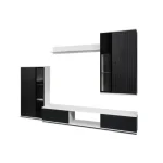 Dnevni regal SAMKI 6 . Dnevni regal SAMKI 6 je narejen iz kvalitetne laminirane plošče debeline 15 mm. Ima melaminski obrob ter plastične ročaje. Vsebuje