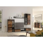 Dnevni regal SAMY . Dnevni regal SAMY je moderen sestav za dnevno sobo, primeren za v vsako hišo ali stanovanje. Narejen je iz kvalitetne laminirane plošče.