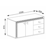 Dnevni regal SVEN . Dnevni regal SVEN je mozaik okusa, stila in šika, ki bo pritegnil še tako zahtevne kupce. Klasičen antracit je obogaten z zlatimi ABS