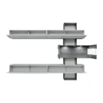 Dnevni regal TORINO . Dnevni regal TORINO je moderno oblikovan in elegantnega videza. Vrata omaric se odpirajo s push-click sistemom. V ceno je vključena tudi