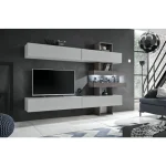 Dnevni regal TORINO . Dnevni regal TORINO je moderno oblikovan in elegantnega videza. Vrata omaric se odpirajo s push-click sistemom. V ceno je vključena tudi