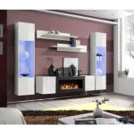 Dnevni regal ŽIGA 1 . Dnevni regal ŽIGA 1 bo popestrila vsako dnevno sobo. Vrata omaric se odpirajo s push-click sistemom. Komoda ima bio koviski kamin.