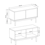 Dnevni TV regal BAS . Dnevni TV regal BAS je moderno oblikovan in elegantnega videza. Narejen je iz odličnih materialov in je del celotne linije BAS. Izdelan