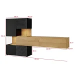 Dnevni TV regal BORNA črna . Dnevni Tv regal BORNA je moderno oblikovan in elegantnega videza, brez ročajev. Izdelan v EU iz laminirane plošče debeline