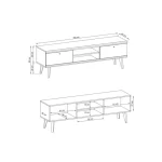 Dnevni TV regal MORI 160 . Elementi iz zbirke MORI vam omogočajo, da na zelo zanimiv in praktičen način uredite dnevno sobo. Lahko jo kombinirate z ostalimi