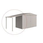 DODATKI ZA KOVINSKE HIŠKE BIOHORT 150X156 CM STRANSKA STREHA ZA EUROPA V 2/3/4A SREBRNA