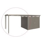 DODATKI ZA KOVINSKE HIŠKE BIOHORT STRANSKI NADSTREŠEK HIGHLINE H3 PEŠČENO SIVA