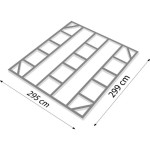 DODATKI ZA KOVINSKE HIŠKE GLOBEL TALNI OKVIR GLOBEL 10X10 D295 X V299 CM (F1010GAL) - slika 2