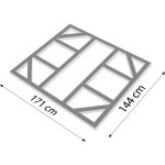DODATKI ZA KOVINSKE HIŠKE GLOBEL TALNI OKVIR GLOBEL 6X5 D171 X Š144 CM (F65GAL) - slika 5