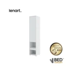 Dodatna omara za posteljo v omari METULJ 1 . Visoka, navpična omara za knjige z vrati, dvema vdolbinama in predalom, je na voljo v različnih barvah. Popolna