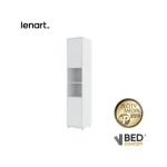 Dodatna omara za posteljo v omari METULJ 2 . Visoka, navpična, dvovratna knjižna polica z dvema nišama, je na voljo v več barvah. Popolna je za