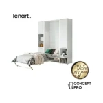 Dodatna omara za posteljo v omari METULJ PRO 2 . Visoka, navpična stenska polica je v navpični izvedbi. Knjižna polica je opremljena z omarico, ki jo je