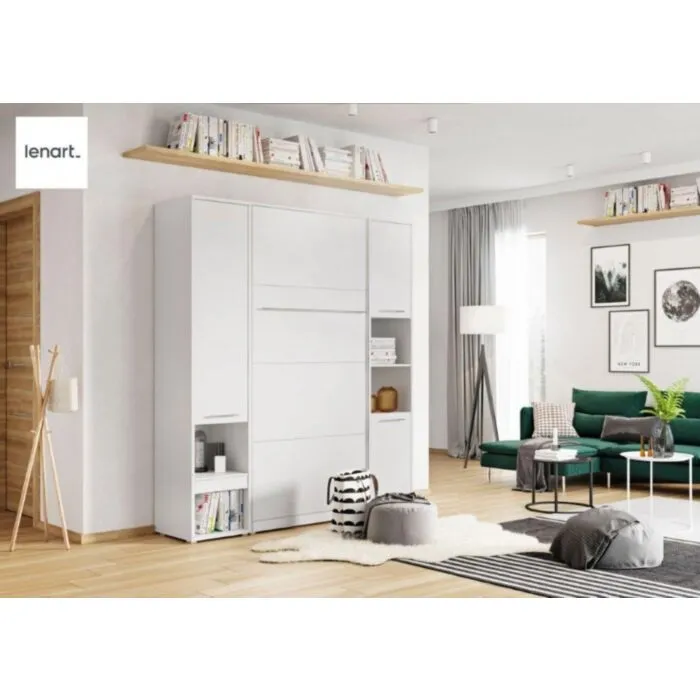 Dodatna omara za posteljo v omari METULJ PRO 2 Dodatna omara za posteljo v omari METULJ PRO 2 . Visoka, navpična stenska polica je v navpični izvedbi. Knjižna polica je opremljena z omarico, ki jo je