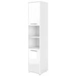 Dodatna omara za posteljo v omari METULJ PRO 2 - beli visoki sijaj . Visoka, navpična stenska polica METULJ PRO 2 je v navpični izvedbi. Knjižna polica je