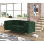 Dvosed DALAS . Dvosed DALAS je elegantnega videza, ki vam bo polepšal vsak prostor. Vzmeten je z valovitimi vzmetmi, ki nudijo še večjo udobnost in oporo