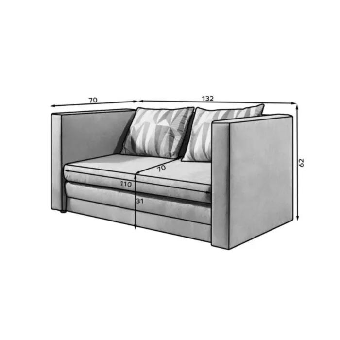 Dvosed EMA 2 siva Dvosed EMA 2 siva . Dvosed EMA 2 siva z rokonaslonom je primeren za vsak prostor, kjer potrebujete dodatno ležišče. Je zelo ekonomičen saj ga lahko v hipu