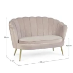 Dvosed GILIOLA svetlo siva . Dvosed GILIOLA svetlo siva ima strukturo iz borovega lesa, noge pa iz kovine, kar zagotavlja dodatno stabilnost. Vsebuje