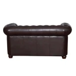 Dvosed LORENA 2 temno rjava . Osvežite svojo dnevno sobo z vzmetenim trosedom LORENA, ki je udoben in kvaliteten. Oblazinjen je v umetnem usnju. Lesene nogice