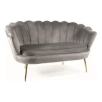 Dvosed META - siva, je eleganten kos pohištva, ki popestri vaš prostor. Narejen je iz žametne tkanine, kar zagotavlja prijeten počitek in sedenje. Nogice