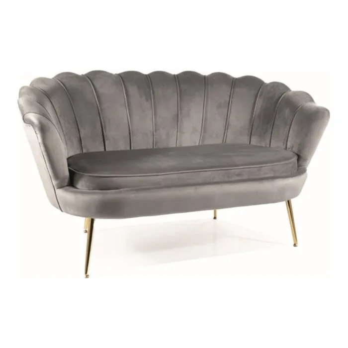 Dvosed META - siva . Dvosed META - siva, je eleganten kos pohištva, ki popestri vaš prostor. Narejen je iz žametne tkanine, kar zagotavlja prijeten počitek