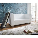 Dvosed REBEKA 2 . Osvežite svojo dnevno sobo z vzmetenim dvosedom REBEKA, ki je udoben in kvaliteten. Oblazinjen v umetnem usnju in v modernih barvah kar