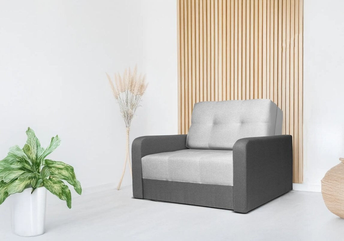 Dvosed ALI 1 je primerna za vsak prostor. Narejena je iz kvalitetnih materialov. Ima možnost da se raztegne v udobno ležišče. Material: - Blago Dimenzije: