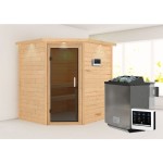 FINSKA SAVNA MIA+9KW GRELEC BIO KOTNI VHOD+STREŠ.VENEC+SIVA VR.