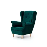 Dizajnerski fotelj ALICE zelena je primeren za vsak dnevni prostor. Je izredno udoben in kvaliteten. Visok naslon in rokonaslon dajata odlično podporo