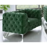 Fotelj ČARLI . Prepustite se počitku na vzmetenem fotelju ČARLI, ki je udoben in kvaliteten. Oblazinjen v blagu in v modernih barvah bo odlčina popestritev