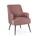Fotelj ERNESTINE - roza . Fotelj ERNESTINE - roza, je eleganten kos pohištva, ki je primeren za vsak prostor. Okvir je narejen iz borovega lesa in MDF-ja.