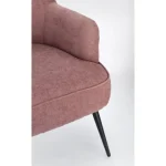 Fotelj ERNESTINE - roza . Fotelj ERNESTINE - roza, je eleganten kos pohištva, ki je primeren za vsak prostor. Okvir je narejen iz borovega lesa in MDF-ja.