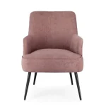 Fotelj ERNESTINE - roza . Fotelj ERNESTINE - roza, je eleganten kos pohištva, ki je primeren za vsak prostor. Okvir je narejen iz borovega lesa in MDF-ja.