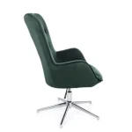 Fotelj FARIDA zelena . Fotelj FARIDA je dobavljiv v zeleni barvi. Narejen je iz prijetne mehke tkanine. Noge so narejene iz kovine, kar zagotavlja dodatno