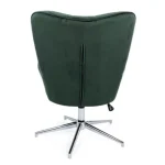 Fotelj FARIDA zelena . Fotelj FARIDA je dobavljiv v zeleni barvi. Narejen je iz prijetne mehke tkanine. Noge so narejene iz kovine, kar zagotavlja dodatno