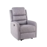 Fotelj FRIDERIK . Zagotovite si počitek v udobnem fotelju FRIDERIK. Nevtralna siva barva se lepo zlije z vsakršnimi barvami vašega dnevnega prostora. Naslon