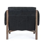 Fotelj HARRISON črna . Fotelj HARRISON je dobavljiv v črni barvi. Okvir je narejen iz lesa, kar zagotavlja dodatno stabilnost in eleganco. Prevleka je iz