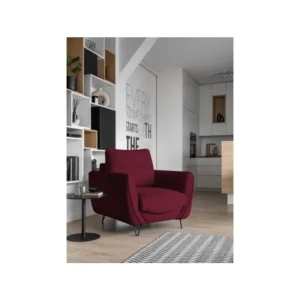 Fotelj IVO . Fotelj IVO da vašemu domu eleganco in edinstvenost. Udobno naslonjalo in kovinske, črne, visoke noge zagotavljajo odlično udobje. Dobavljiv je