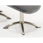 Fotelj LALITA . Fotelj LALITA je narejen iz kvalitetnega žamet blaga in dostopen v roza ter sivi barvi. Noge so iz jekla in ima TILT mehanizem. Poleg dobite