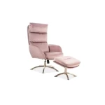 Fotelj LOLA . Fotelj LOLA je dobavljiv v dveh barvah. Narejen je iz kakovostnih materialov in sicer iz žamet tkanine, noge so iz kovine in ima TILT mehanizem,