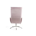 Fotelj LOLA . Fotelj LOLA je dobavljiv v dveh barvah. Narejen je iz kakovostnih materialov in sicer iz žamet tkanine, noge so iz kovine in ima TILT mehanizem,
