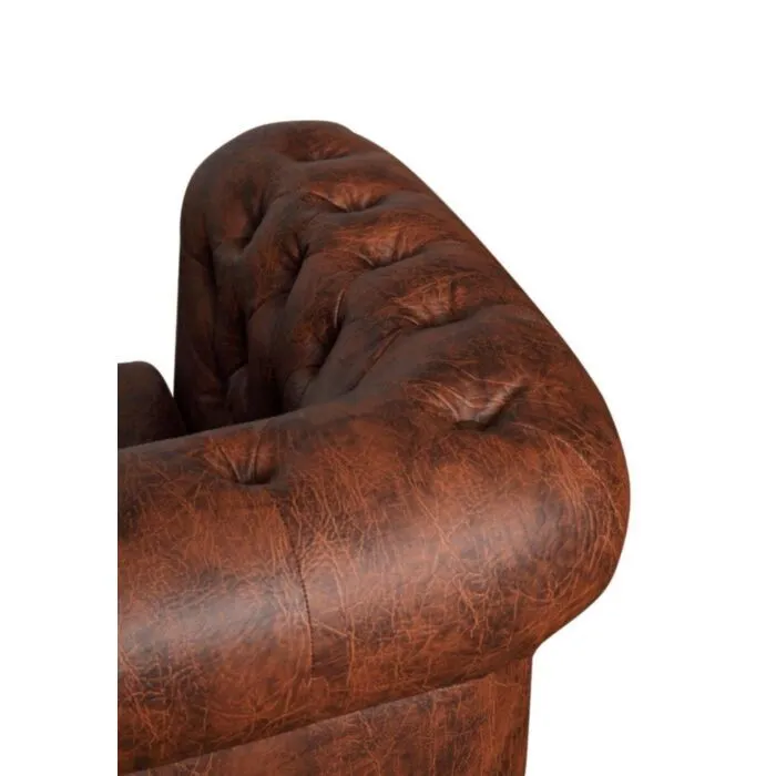 Fotelj LORENA Fotelj LORENA . Osvežite svojo dnevno sobo z vzmetenim trosedom LORENA, ki je udoben in kvaliteten. Oblazinjen je v umetnem usnju. Lesene nogice pa mu dodajo