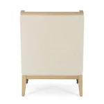 Fotelj MARLIN bež . Fotelj MARLIN je sestavljen iz lesenega okvirja jelše, prevleka pa je iz lana. Polnilo je iz pena, kar zagotavlja dodatno mehkobo in